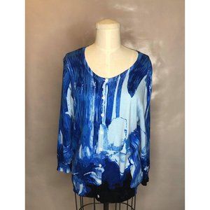 Josepth A Lightweight Floral Abstract Blue L